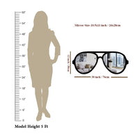 Decorative Sunglasses Shape Wall Mirror with Black Finish Frame