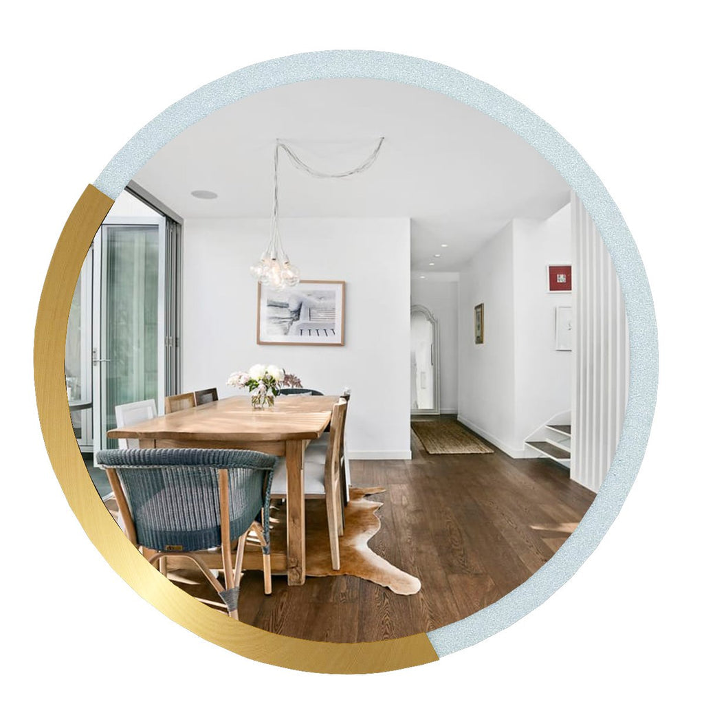 Designer Modern Stylish Round Shape Wooden Wall Mirror