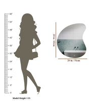 Designer Organic Shaped Wall Mirror with LED Light