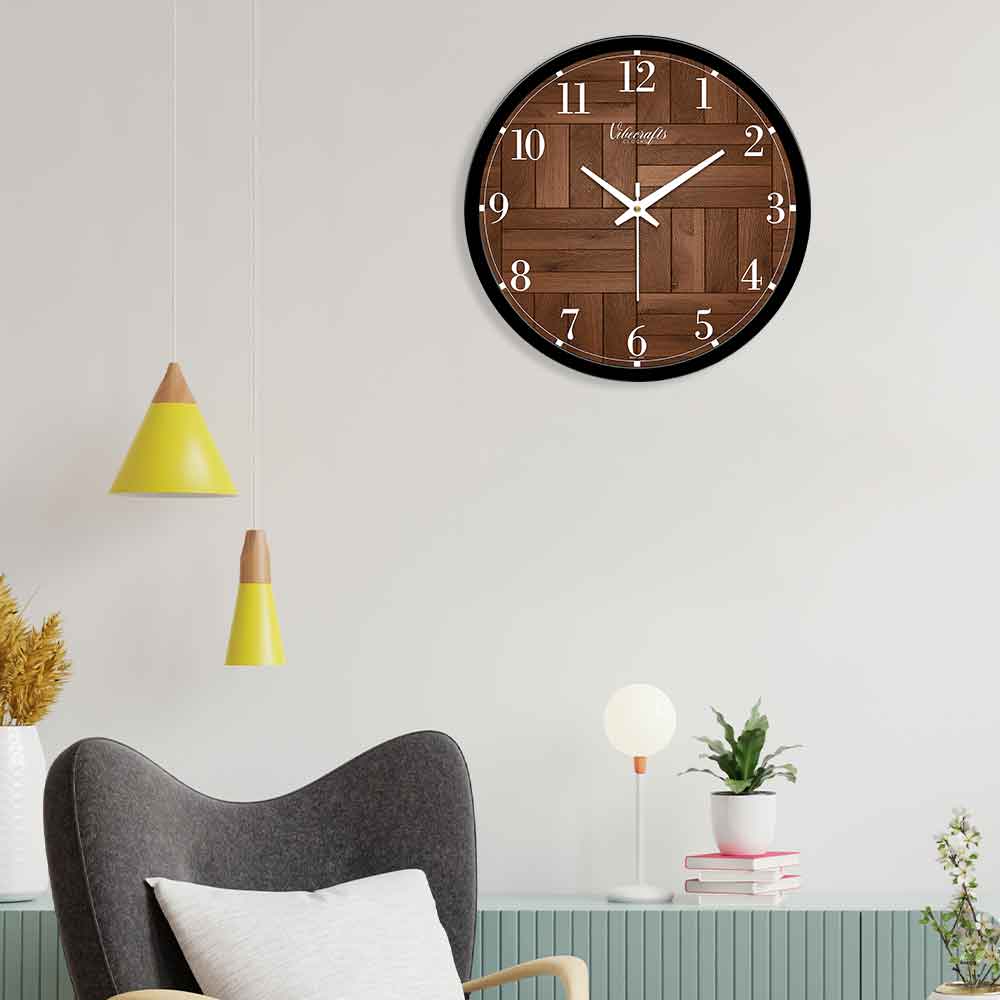 Designer Wooden Pattern Printed Wall Clock