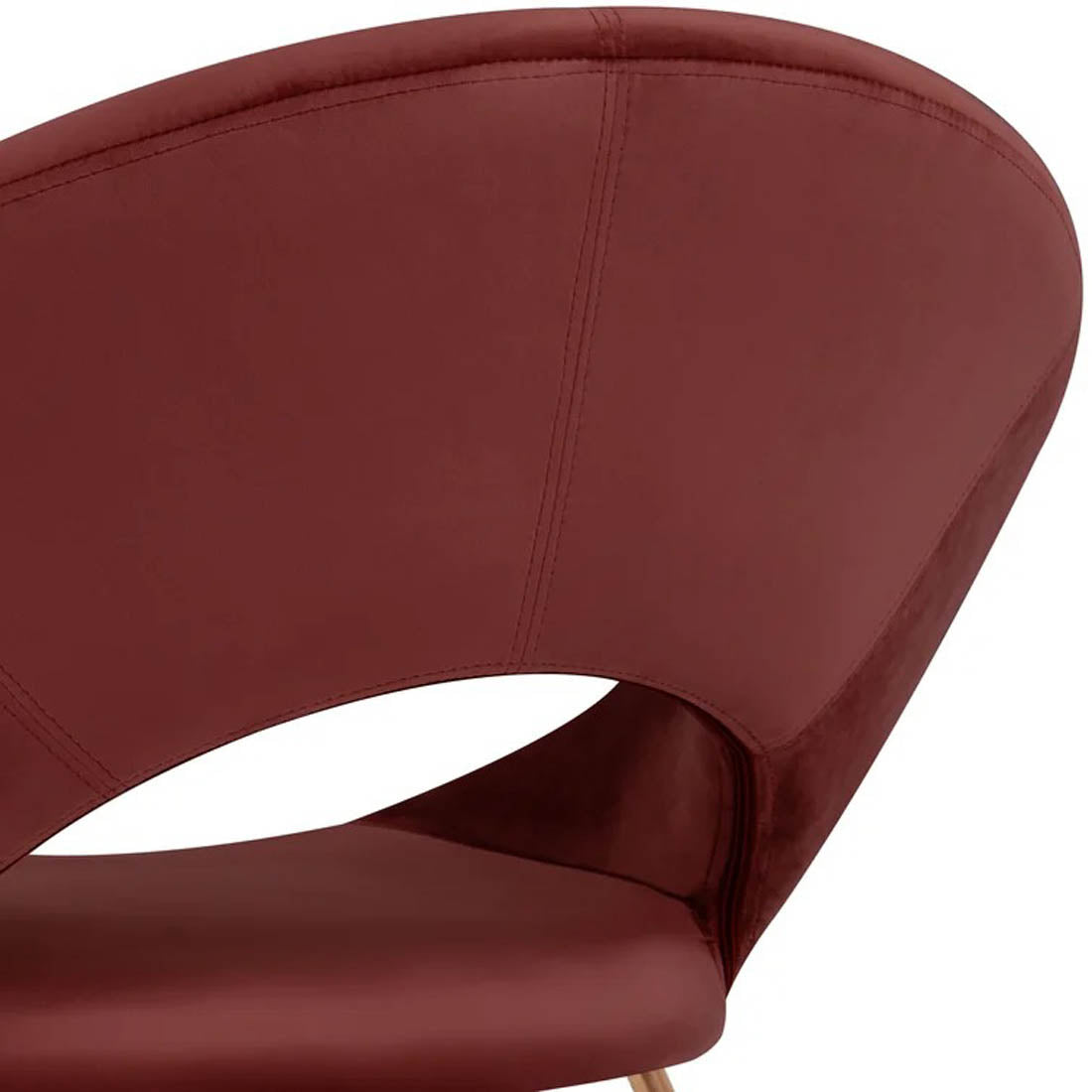 Edgy Shell Designer Shape Red Accent Chair