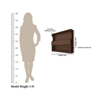 Exquisite Design Backlit MDF Mini Bar Shelf in Walnut Finish