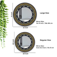 Floral Blue Flower Design Art Printed Acrylic Wall Mirror