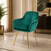 High Tufted Back Luxury Green Premium Lounge Chair
