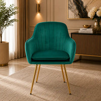 High Tufted Back Luxury Green Premium Lounge Chair