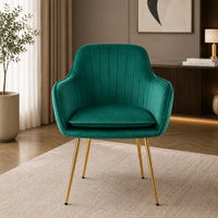 High Tufted Back Luxury Green Premium Lounge Chair