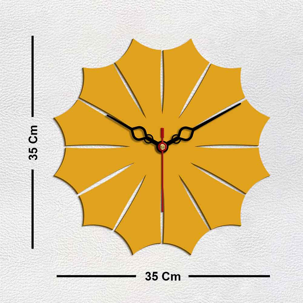 Leaf Shape Designer Wooden Wall Clock