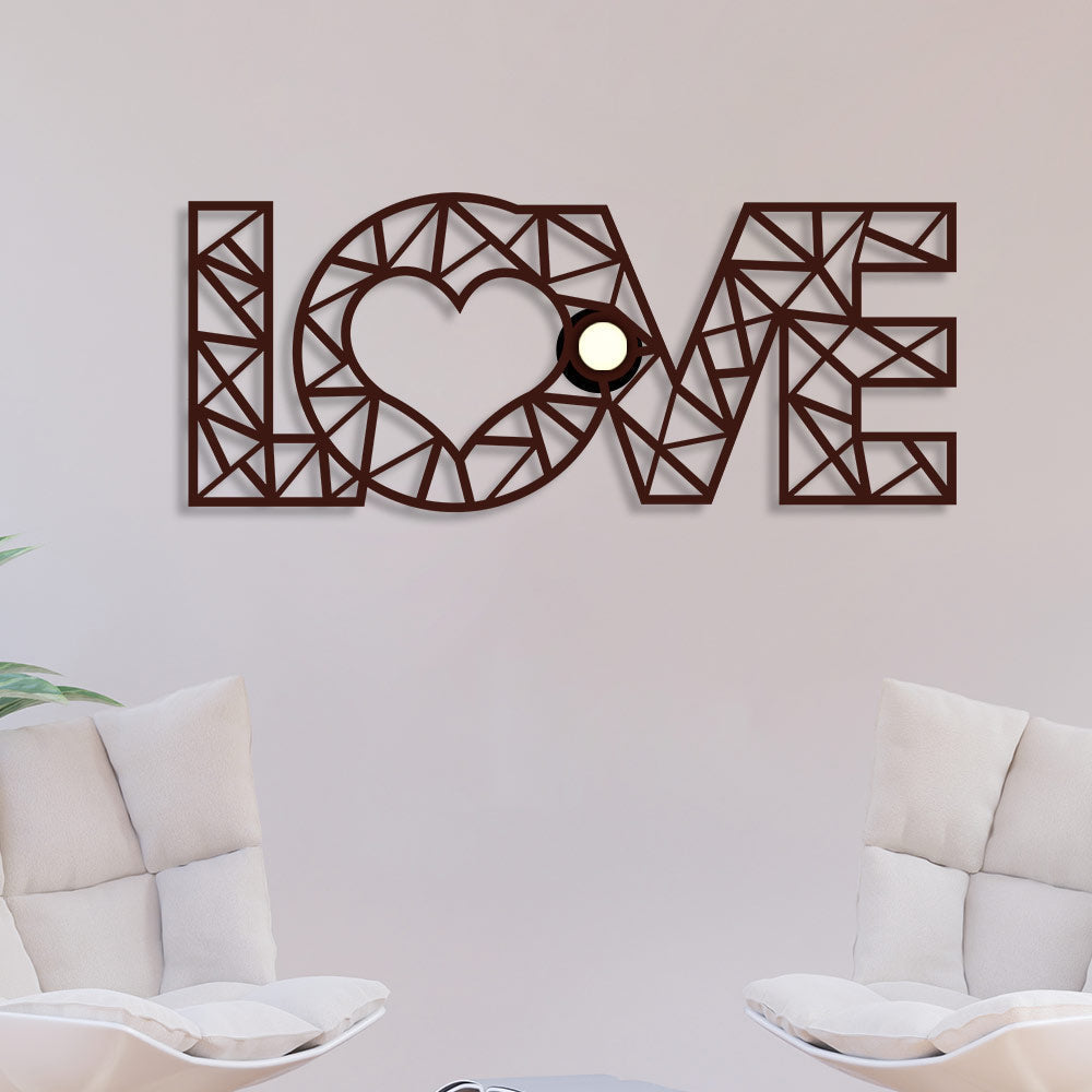 Love Text Design Shadow Lamp