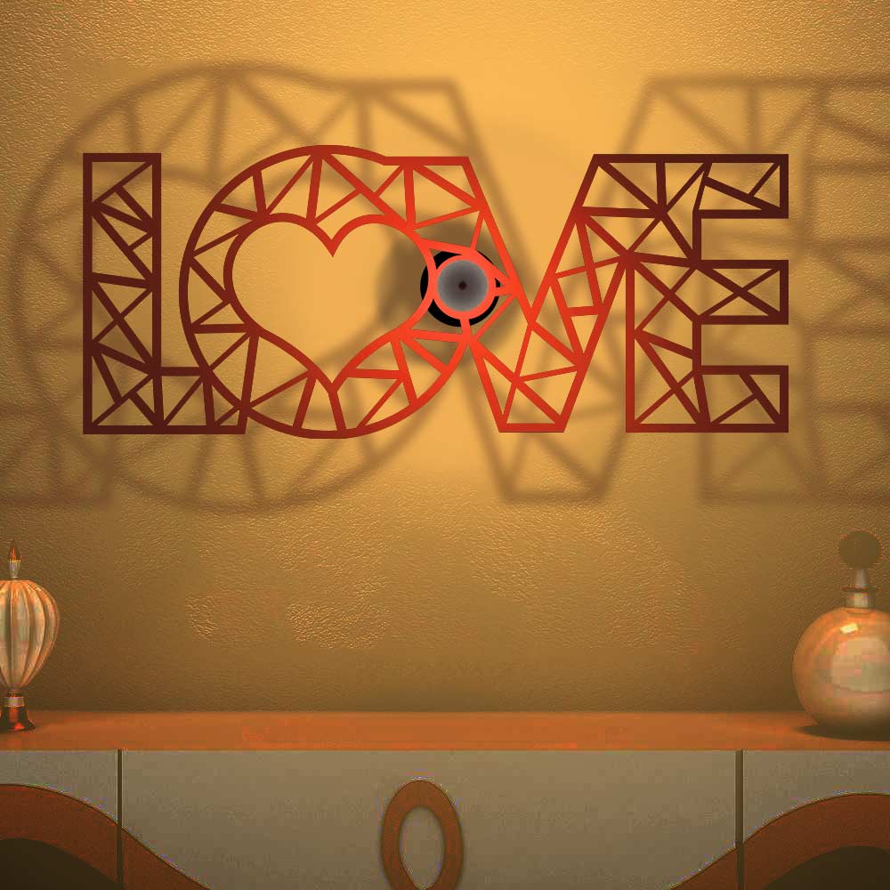 Love Text Design Shadow Lamp