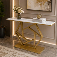 Luxurious Contemporary Console Table In Hexagonal Design