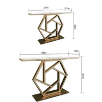 Luxurious Contemporary Console Table In Hexagonal Design