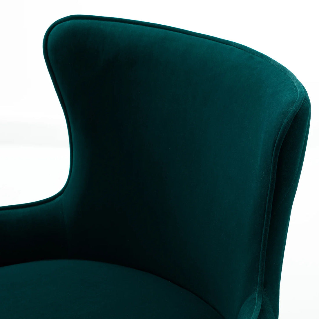Luxury Emerald Color Velvet Armchair with Golden Base