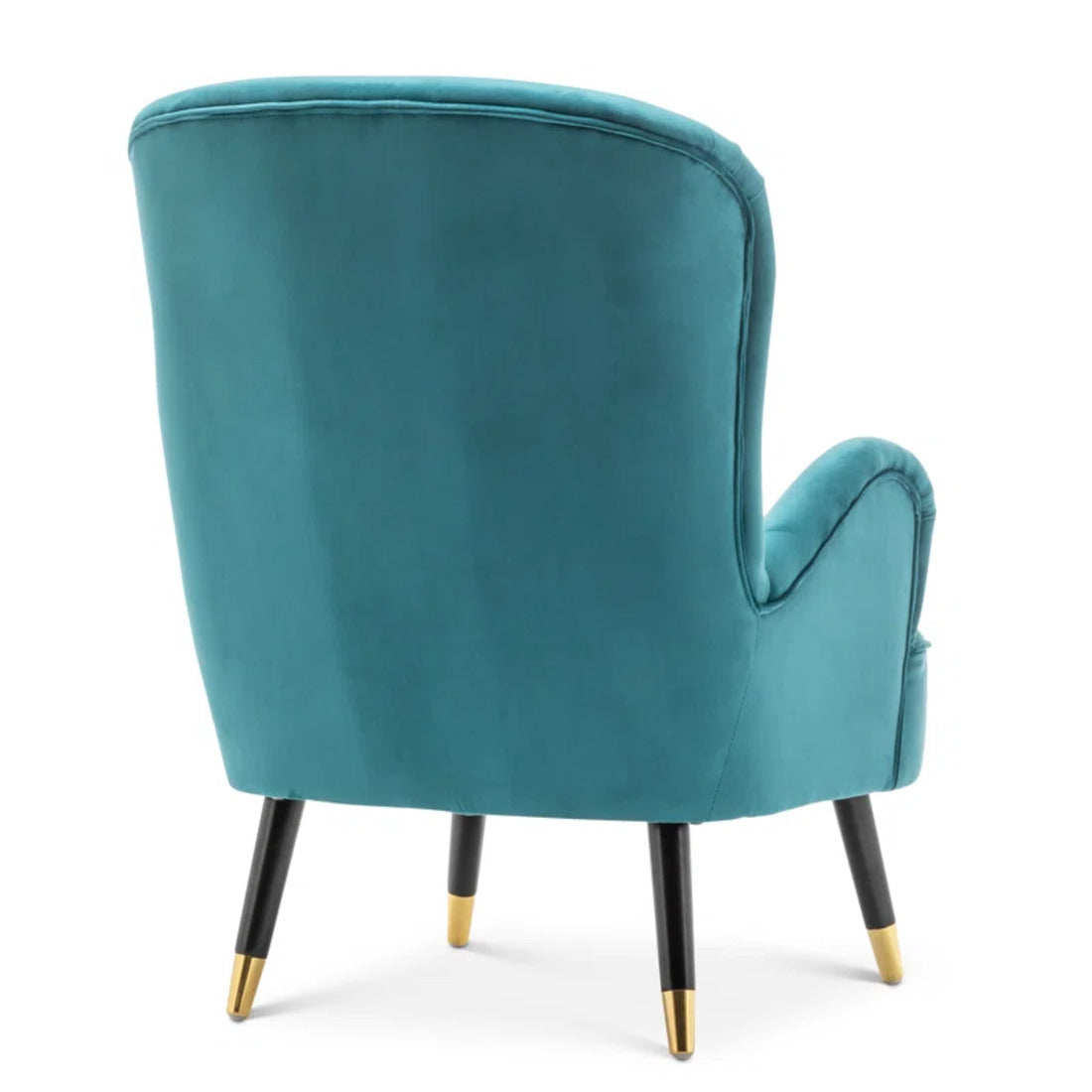 Luxury Turquoise Comfy Velvet Lounge Chair with Footrest