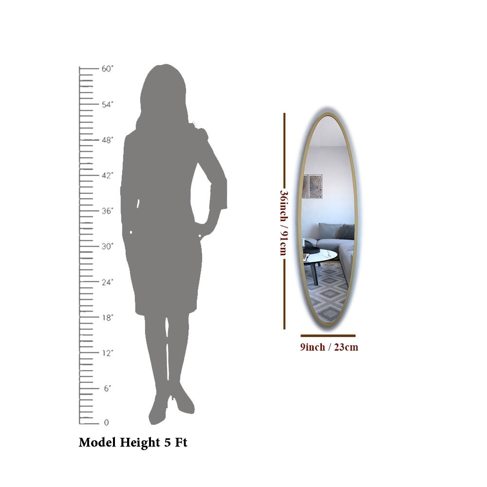 Minimal Design Full Length Oval Mirror