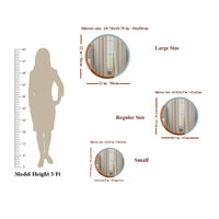 Minimalist Copper & Silver Finish Round Wooden Wall Mirror