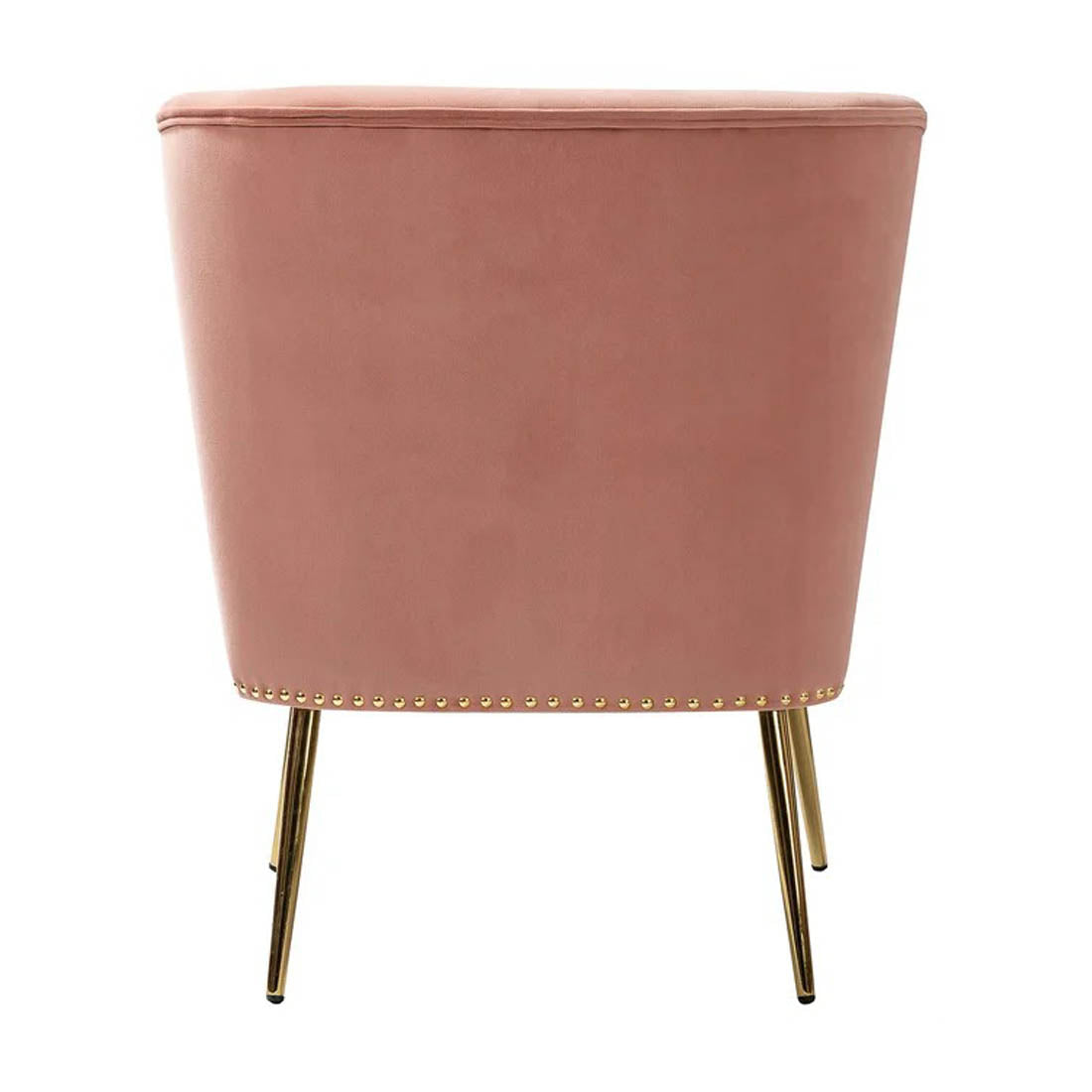 Minimalist Design Baby Pink Velvet Lounge Chairs