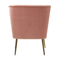 Minimalist Design Baby Pink Velvet Lounge Chairs