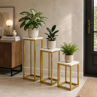 Minimalist Design Golden Table Set of 3
