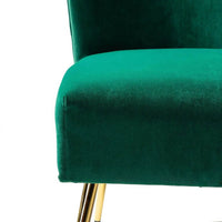 Minimalist Design Green Velvet Lounge Chairs