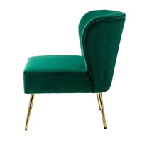 Minimalist Design Green Velvet Lounge Chairs
