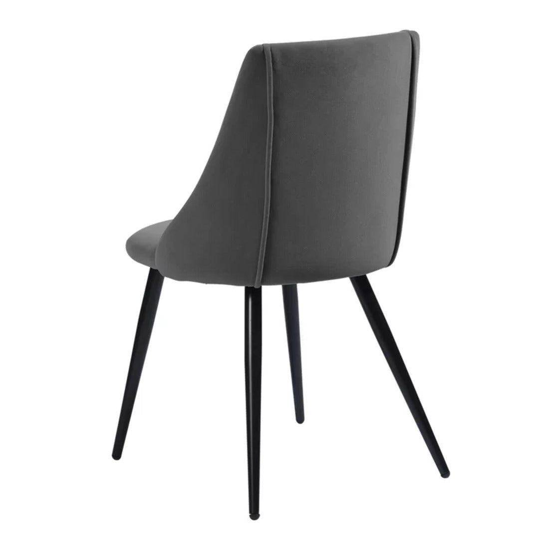 Minimalist Design Grey Velvet Dining Chair