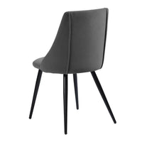 Minimalist Design Grey Velvet Dining Chair