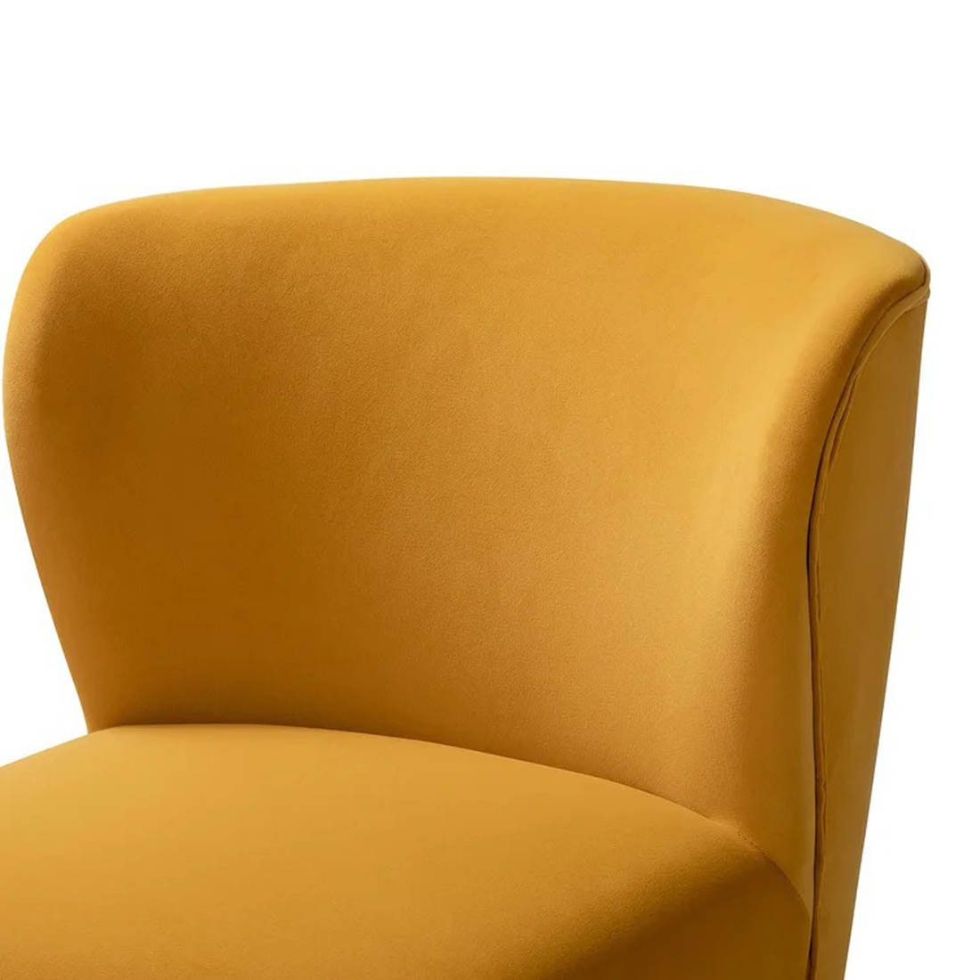 Minimalist Design Yellow Velvet Lounge Chairs