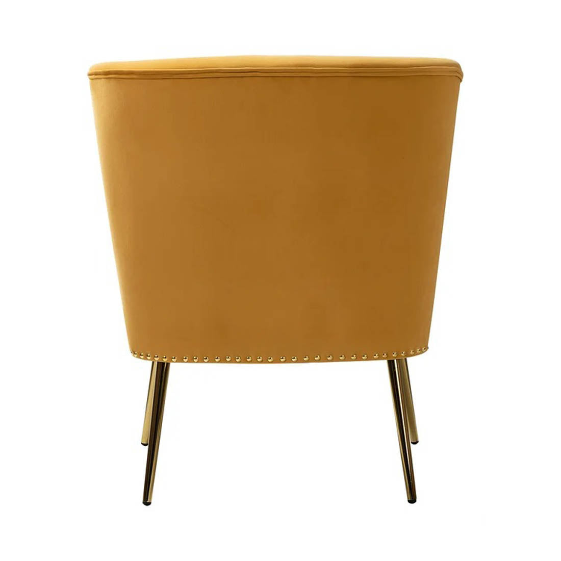 Minimalist Design Yellow Velvet Lounge Chairs