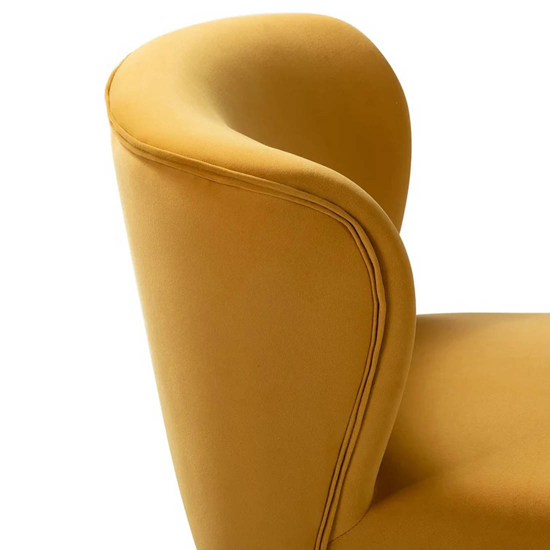 Minimalist Design Yellow Velvet Lounge Chairs