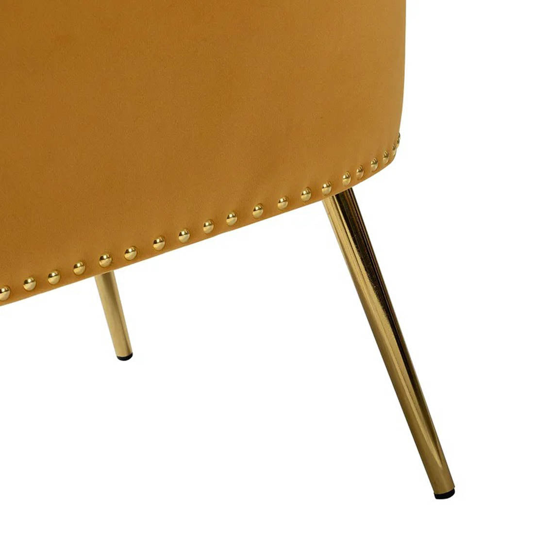 Minimalist Design Yellow Velvet Lounge Chairs