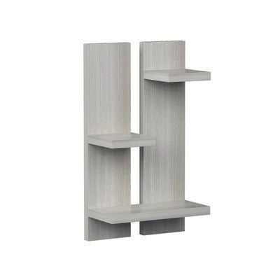 Modern Asymmetrical Shelving White Rectangular Wall Decor