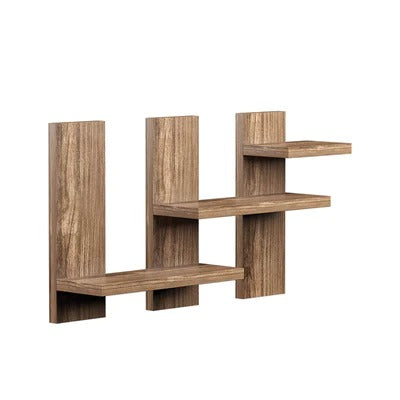 Minimalist Shaped Artistic Wooden Wall Shelves Set of Three