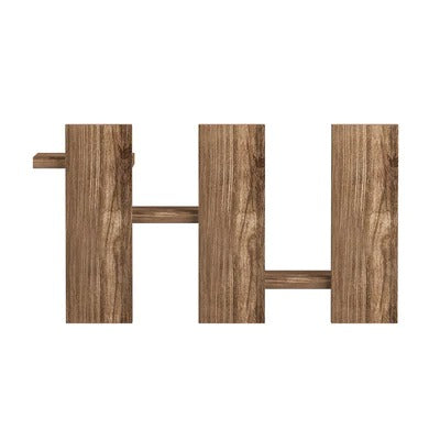 Minimalist Shaped Artistic Wooden Wall Shelves Set of Three