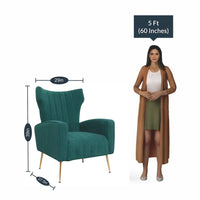 Modern Dense Foam Comfortable Luxurious Green Sofa Lounge Chair