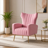 Modern Dense Foam Comfortable Luxurious Pink Sofa Lounge Chair