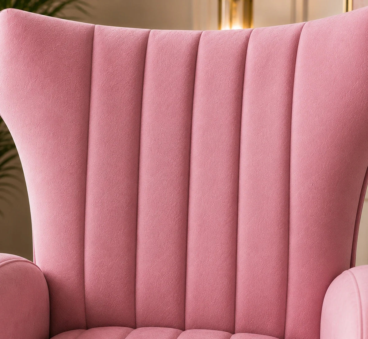 Modern Dense Foam Comfortable Luxurious Pink Sofa Lounge Chair