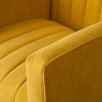 Modern Dense Foam Comfortable Luxurious Yellow Sofa Lounge Chair