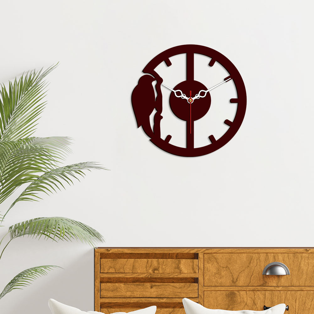 Woodpecker Designer Wooden Wall Clock
