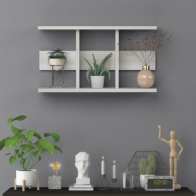 Cubist White Display Modern Geometric Wall Shelf