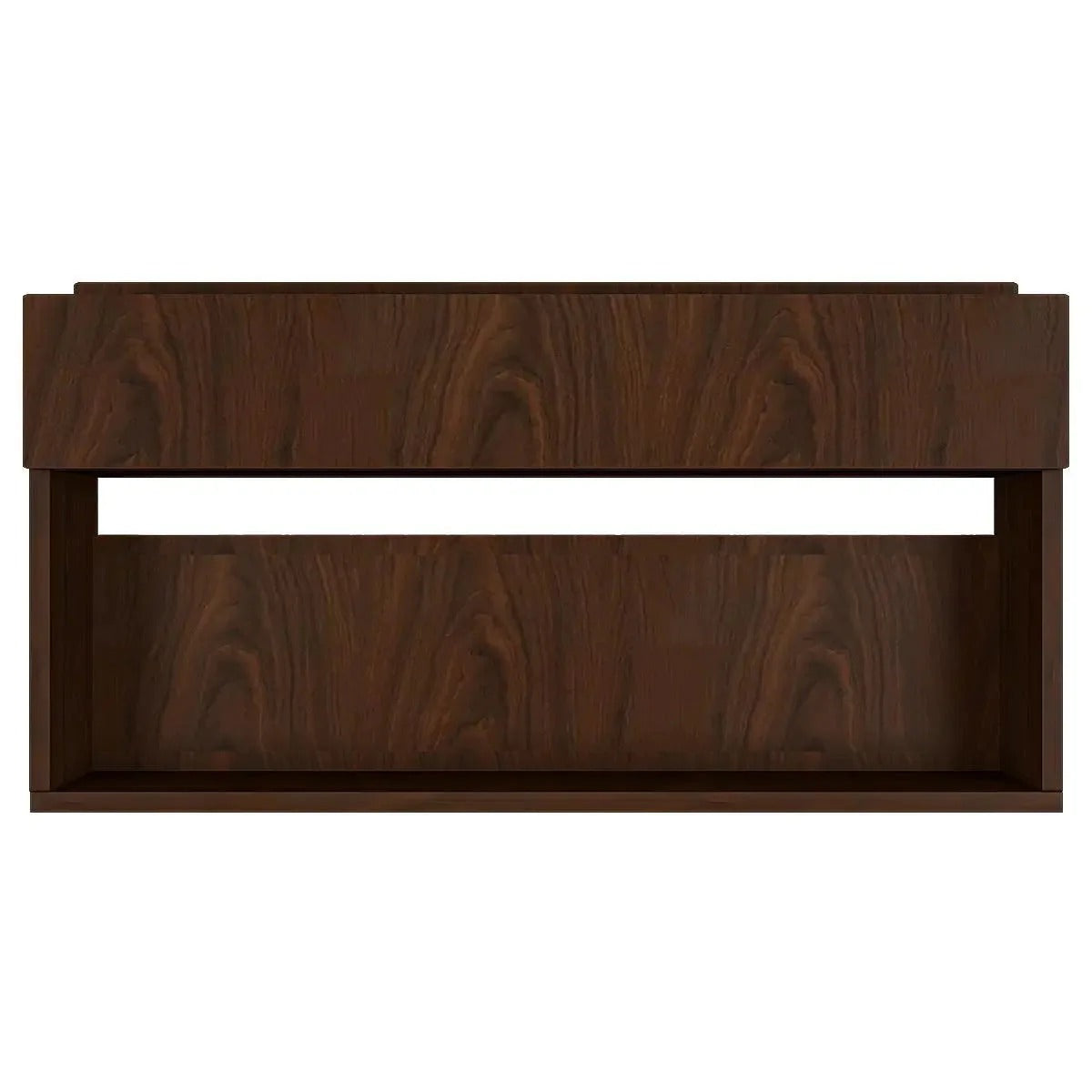 Modish Look Backlit MDF Mini Bar Shelf in Walnut Finish