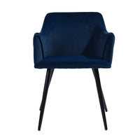 Navy Blue Luxury Cushion Velvet Lounge Chair