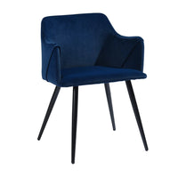 Navy Blue Luxury Cushion Velvet Lounge Chair