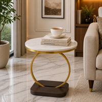 Premium Golden Halo Classic Metal Side Table