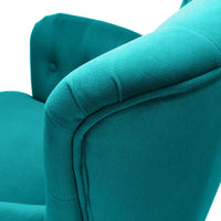 Premium Perfect Cushiony Tufted Super Comfy Emerald Velvet Sofa Lounge Chair