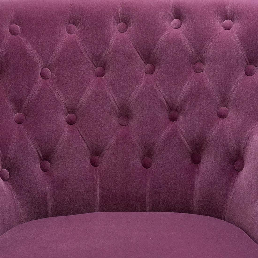 Premium Perfect Cushiony Tufted Super Comfy Magenta Velvet Sofa Lounge Chair