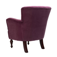 Premium Perfect Cushiony Tufted Super Comfy Magenta Velvet Sofa Lounge Chair