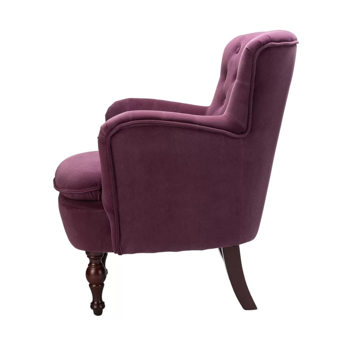 Premium Perfect Cushiony Tufted Super Comfy Magenta Velvet Sofa Lounge Chair