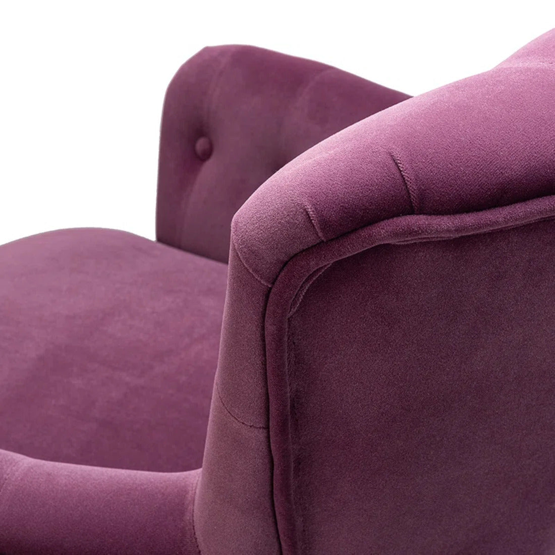 Premium Perfect Cushiony Tufted Super Comfy Magenta Velvet Sofa Lounge Chair