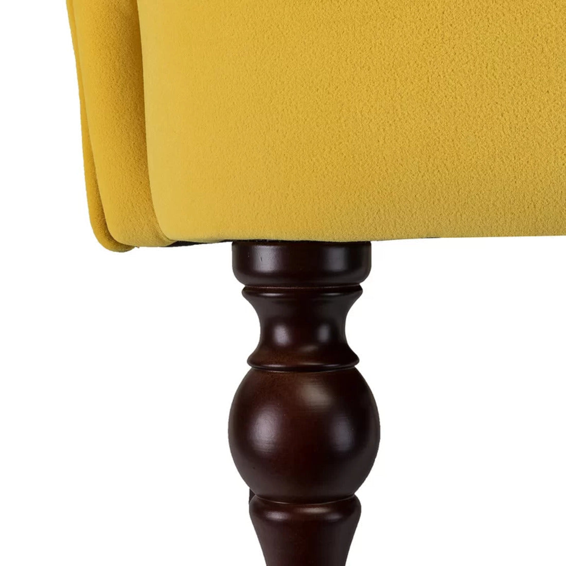 Premium Perfect Cushiony Tufted Super Comfy Yellow Velvet Sofa Lounge Chair