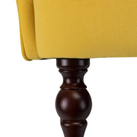 Premium Perfect Cushiony Tufted Super Comfy Yellow Velvet Sofa Lounge Chair